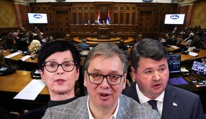Aleksandar Vučić, Marta Kos, Vladan Petrov