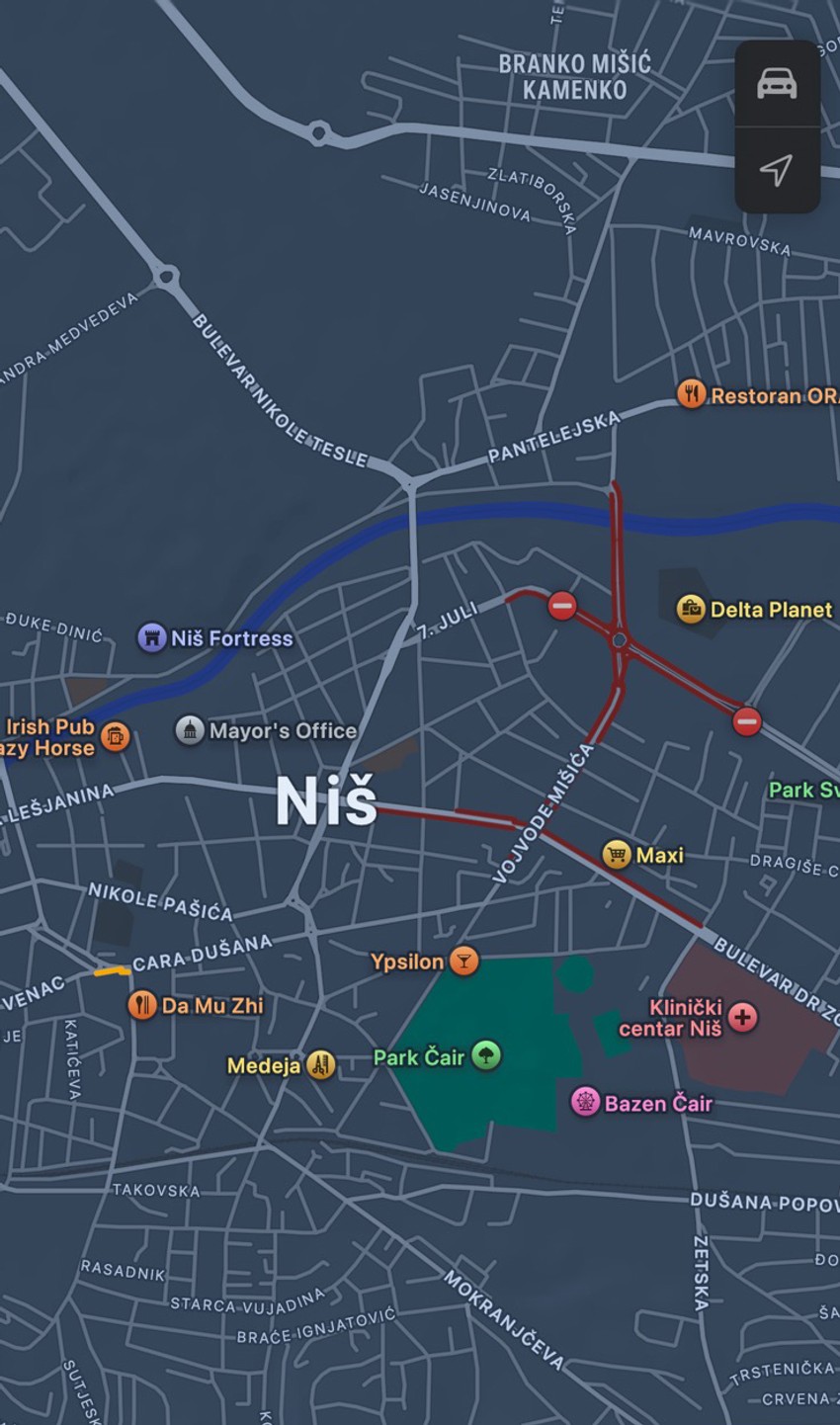 Niš mapa