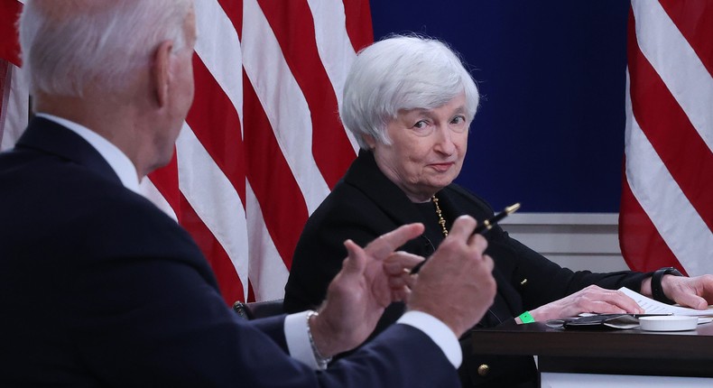 Treasury Secretary Janet Yellen issues a dire warning if debt ceiling negotiations are prolonged.Chip Somodevilla/Getty Images