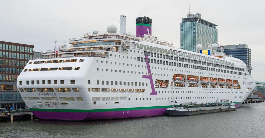 Ilustracija: Ambassador Cruise Line kruzer u Amsterdamu