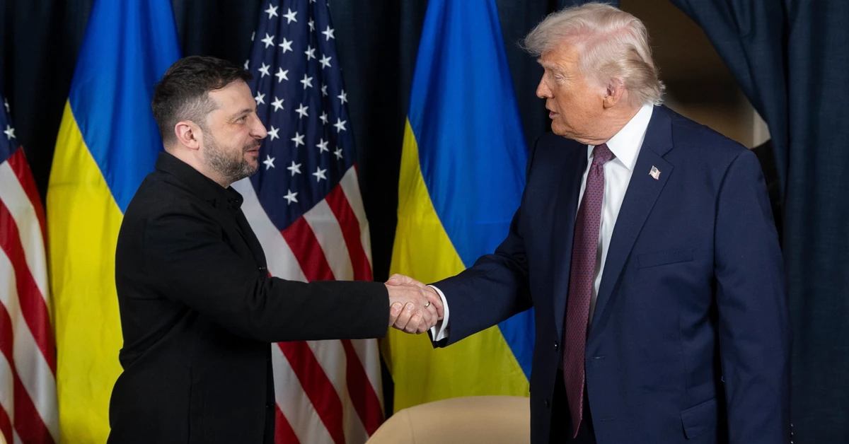 "Jeśli zajmie Litwę lub uderzy w Polskę". Cierpkie słowa Zełenskiego w Davos