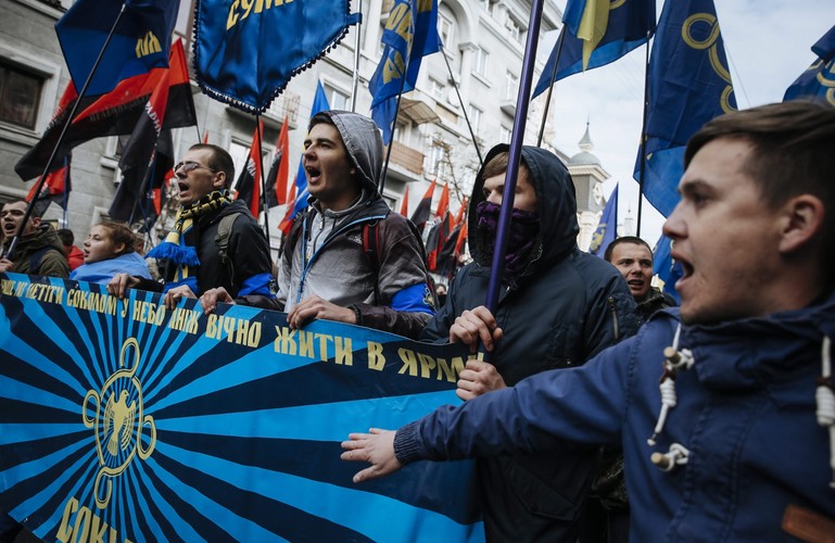 Marsz nacjonalistów na Ukrainie