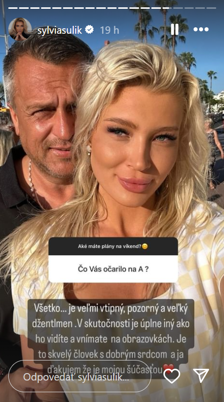 Andrej Danko a Sylvia Šulíková na prvej spoločnej fotke.