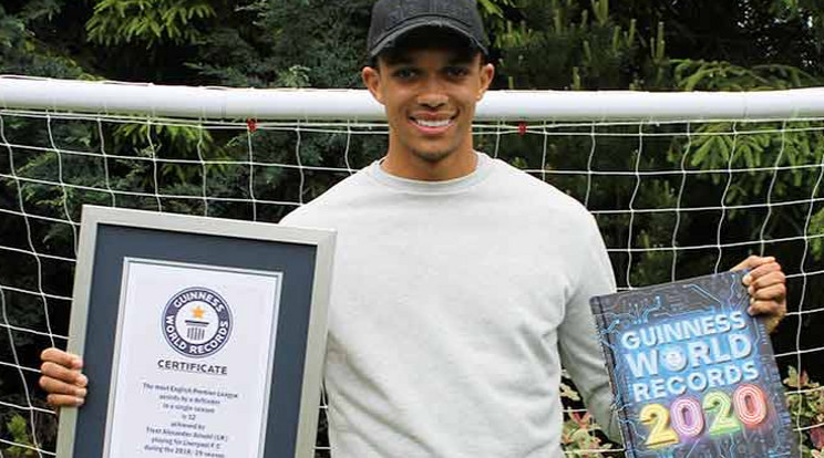 Trent Alexander-Arnold bekerült a Guinness világrekordok közé