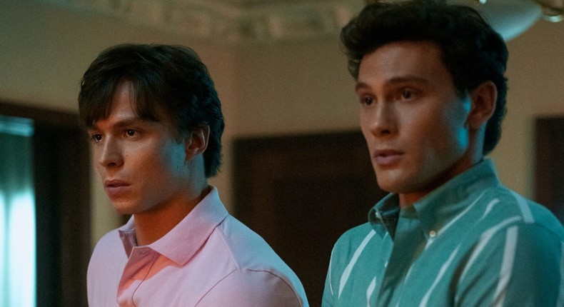 Nicholas Alexander Chavez and Cooper Koch as Lyle and Erik Menendez in Monsters: The Lyle and Erik Menendez Story.Netflix