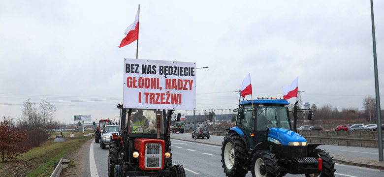 Protest rolników. Zablokowana S7 w Nowym Dworze Gdańskim