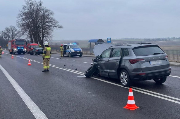 Kierowca Skody zasłabł i spowodował wypadek