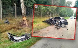 Uderzenie rozerwało Opla na strzępy. "Ciało odnaleziono poza samochodem"