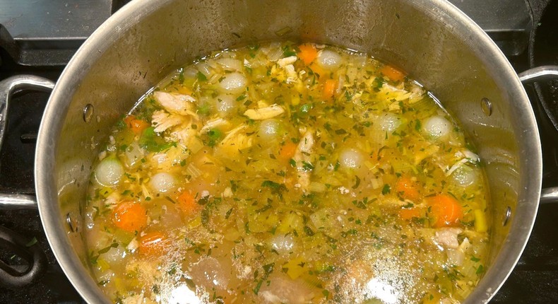 Ina Garten has made me a believer in the powers of homemade chicken stock. Anneta Konstantinides/Business Insider