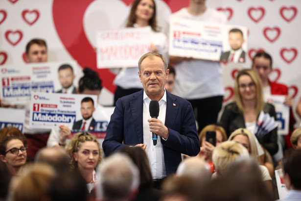 Premier Donald Tusk na spotkaniu otwartym w Krakowie