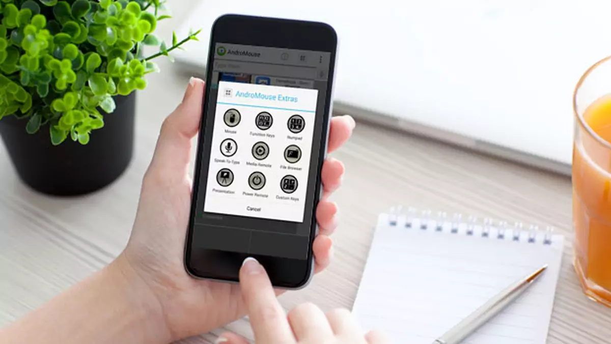 AndroMouse Free – smartfon pilotem do komputera