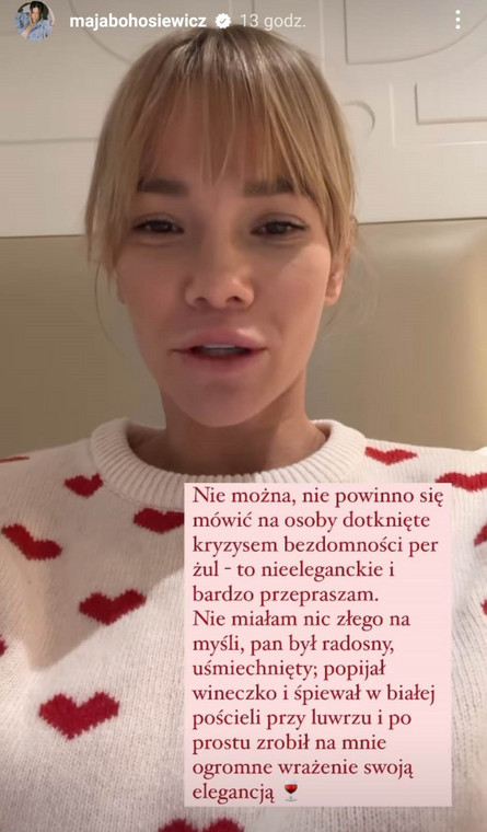 Maja Bohosiewicz o bezdomnej osobie