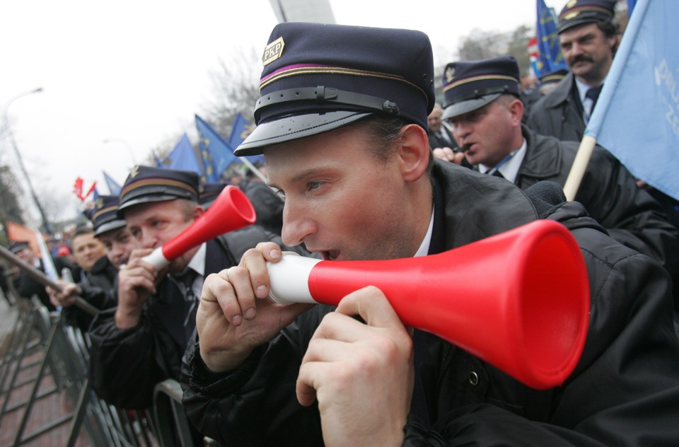 WARSZAWA ZWIĄZKI PROTEST EMERYTURY