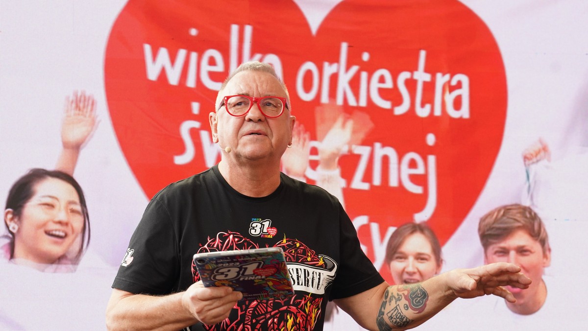 Jerzy Owsiak podczas ogłoszenia wyników 31. finału WOŚP. Padł nowy rekord!