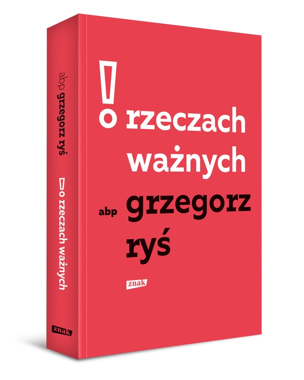 "O rzeczach ważnych" - okładka książki