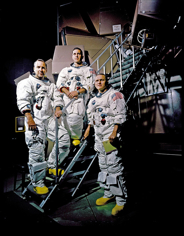 Apollo 8 . Od lewej: James A. Lovell Jr., William A. Anders, and Frank Borman.