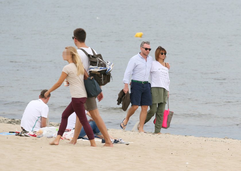 Edyta Górnika i Piotr Schramm na plaży