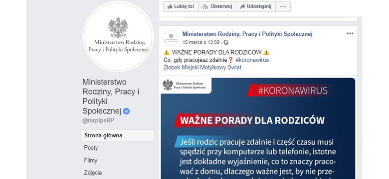 Serio? Internauci kpią z porad Ministerstwa Rodziny w kwestii organizacji pracy zdalnej z dziećmi