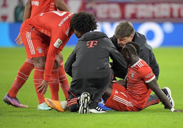 Sadio Mane attended to on the pitch on Tuesday night.