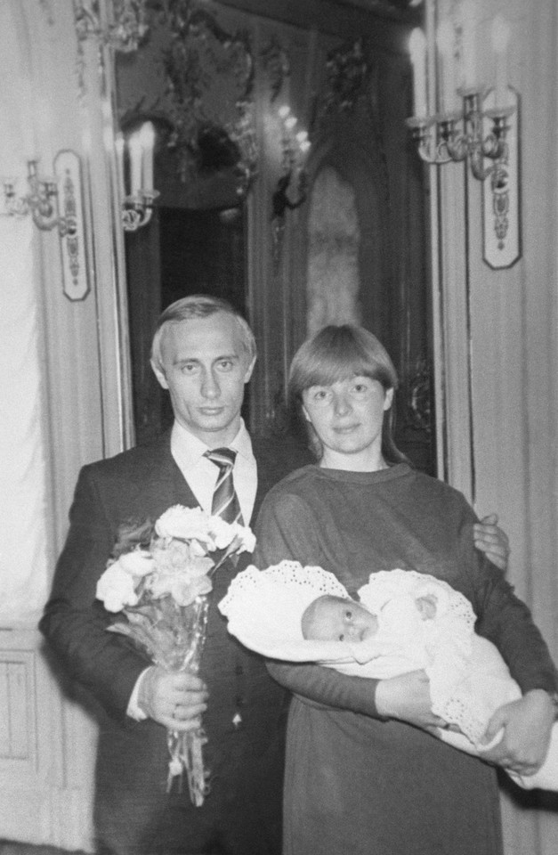 Putin z żoną i córką