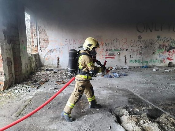 Pożar w starej cegielni