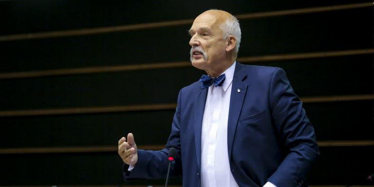 Janusz Korwin-Mikke na debacie w Europarlamencie