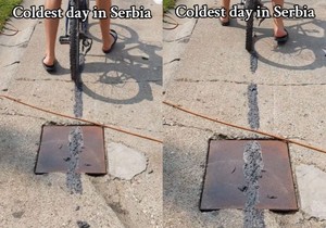 Vrućina, topljenje guma