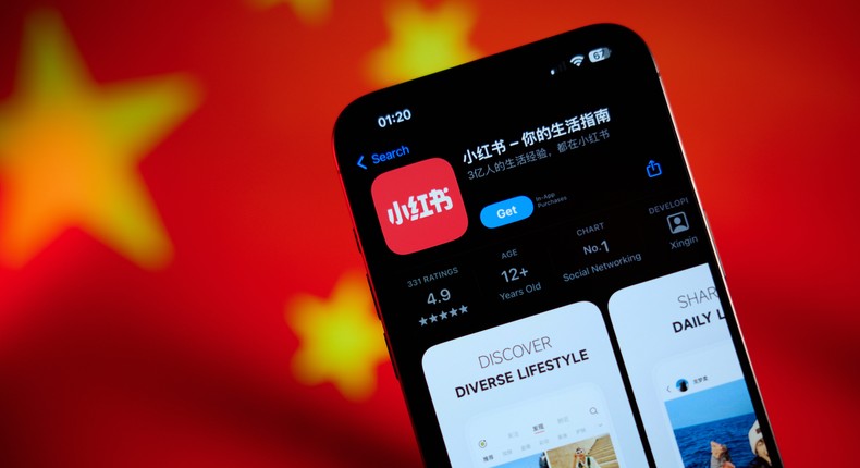 RedNote, or Xiaohongshu, hit the top spot on Apple's US App Store ranking this week.Jaap Arriens/NurPhoto via Getty Images