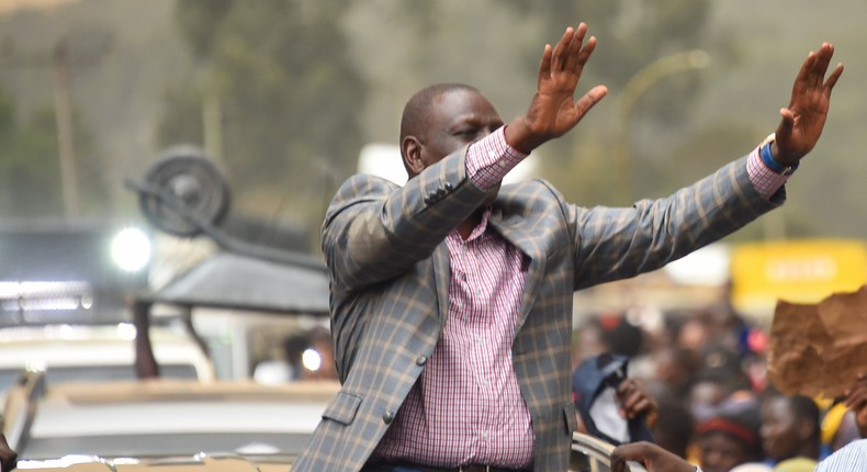 Deputy President William Ruto during a rally in Uasin Gishu County