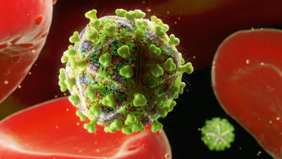 HIV virus particle