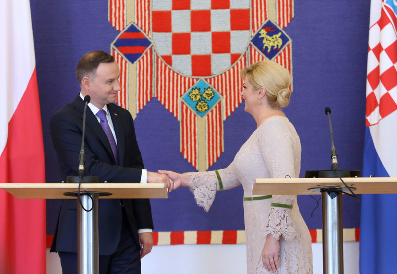 Prezydent Andrzej Duda i prezydent Republiki Chorwacji Kolinda Grabar-Kitarovic
