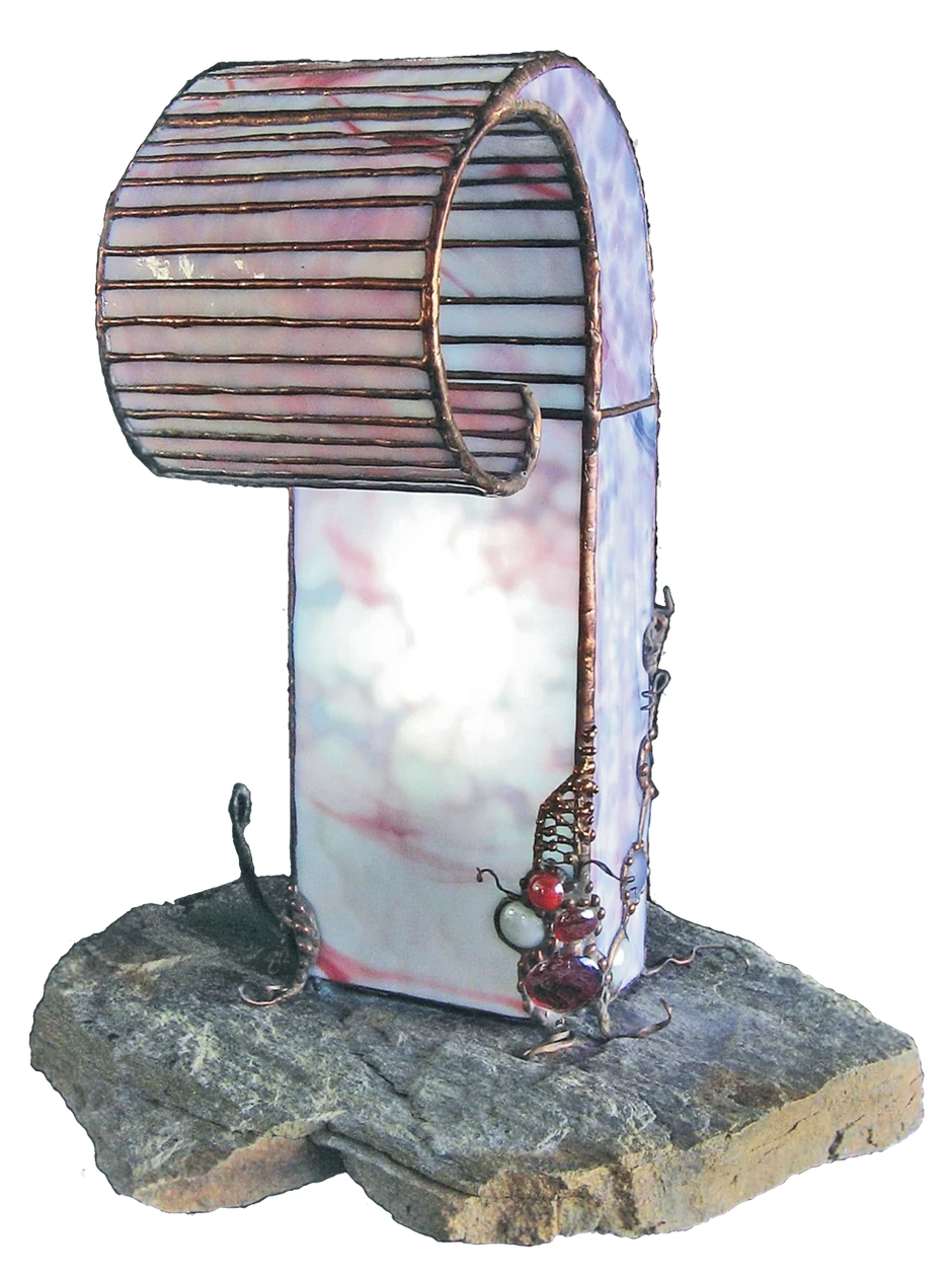 Ljubičasta izmaglica (Purple Haze), 2007, 35x30x41cm, staklo, kamen