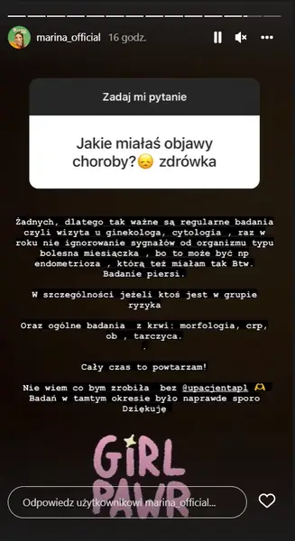 Dla obserwatorów ma jedną, ważną radę: &quot;Badajcie się!&quot; / Instagram