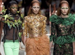 Kobieta niczym rajski ptak w kolekcji Manish Arora