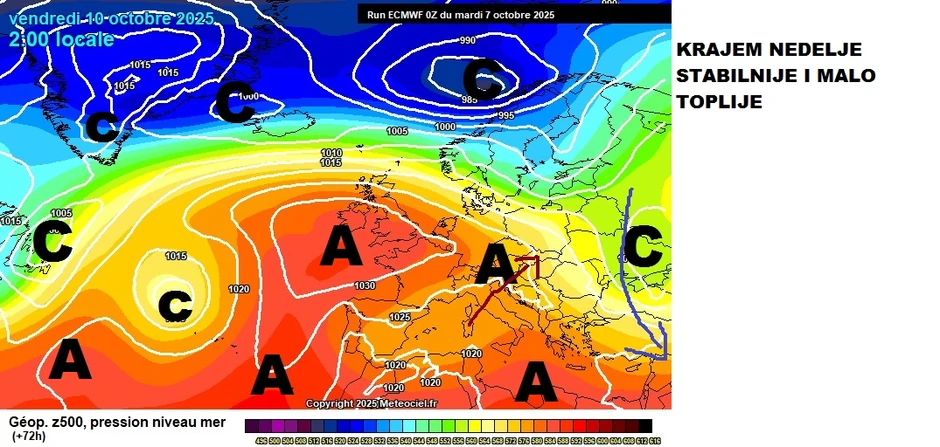 Krajem ove nedelje biće toplije