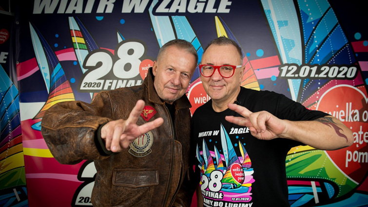 Bogusław Linda i Jurek Owsiak (fot. Łukasz Widziszowski, Fundacja WOŚP)