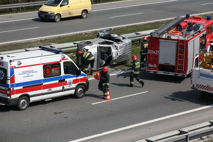 wypadek, autostrada a4, katowice