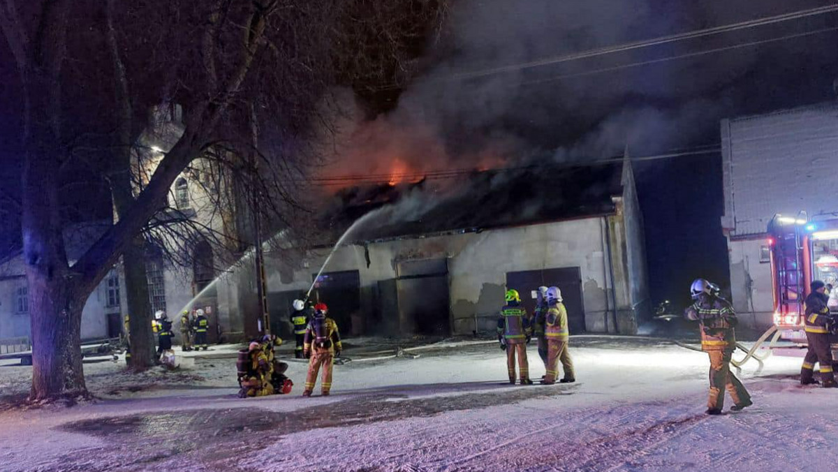 Pożar w Stadzie Ogierów w Bogusławicach