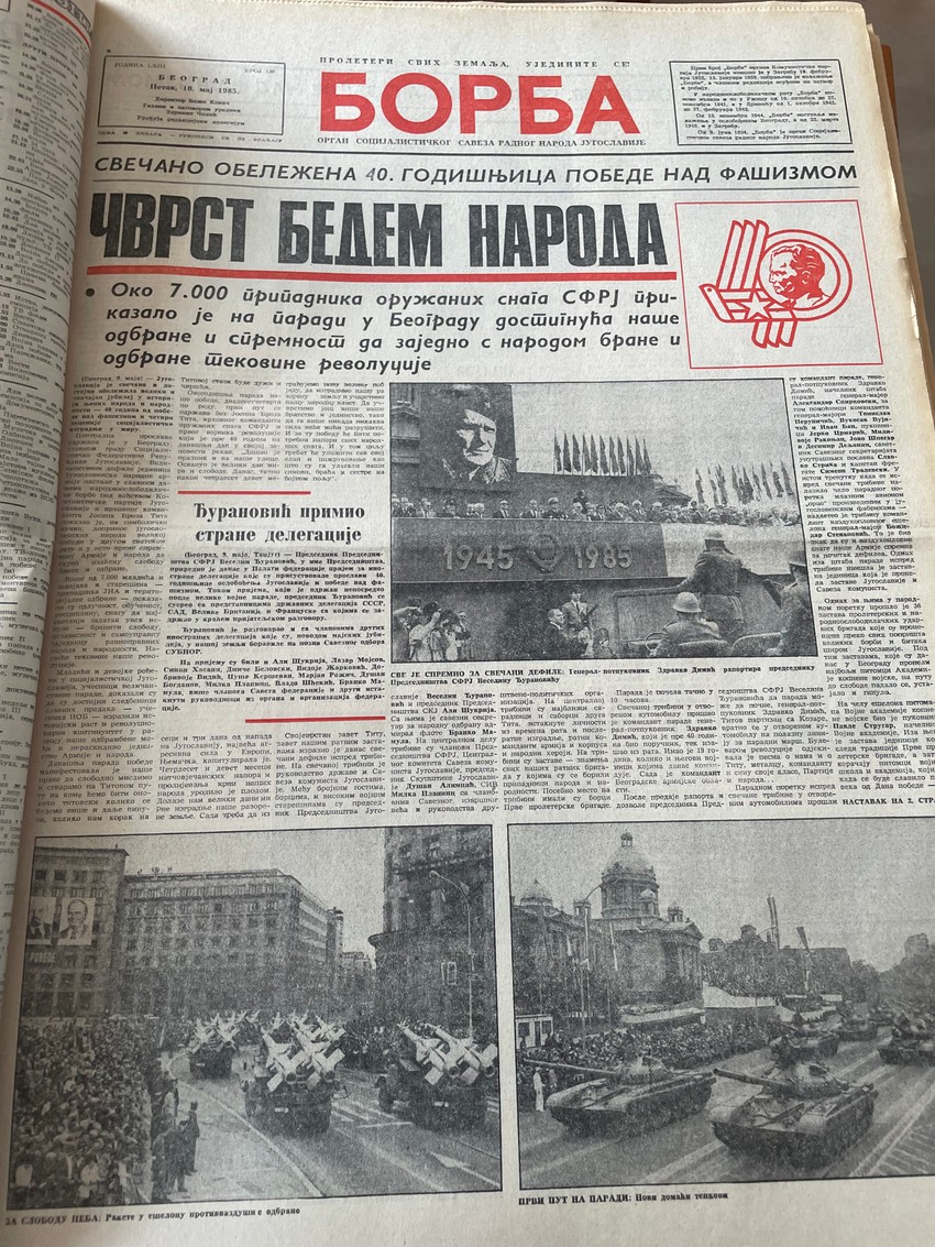 Borba 10. maj 1985.