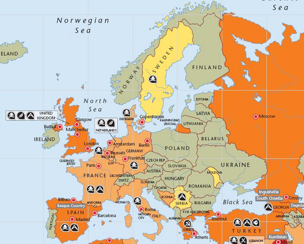 Zagrożenie terroryzmem Europa