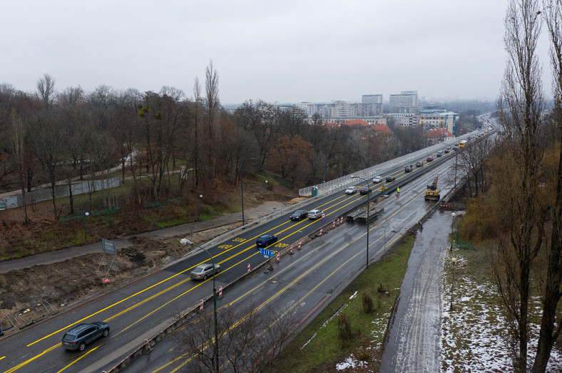 Nowy wiadukt Trasy Łazienkowskiej