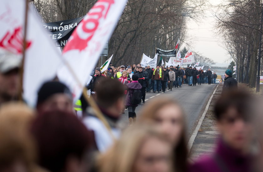 Protestacyjny marsz w Gliwicach