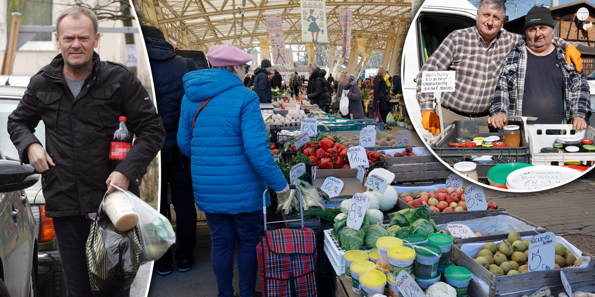 Przed podwyższeniem VAT na żywność, odwiedziliśmy bazar w Spocie, na którym zakupy robi premier Donald Tusk. 