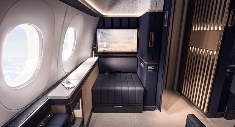 Lufthansa's new first class suitesLufthansa