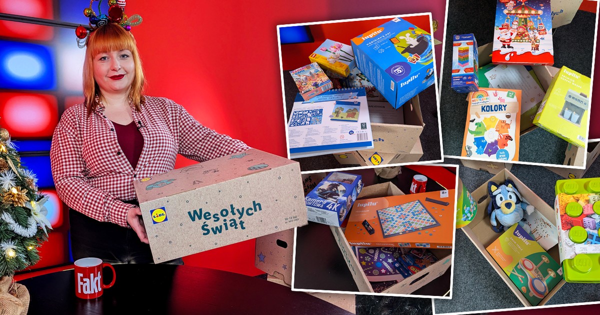 Otworzyła paczki świąteczne dla dzieci pracowników Lidla. To ją zaskoczyło najmocniej