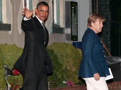 Barack Obama wyciągnął Angelę Merkel "na miasto"