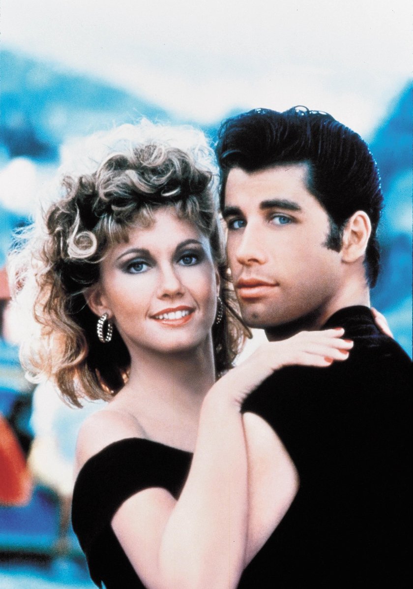 John Travolta z Olivią Newton-John w filmie „Grease”