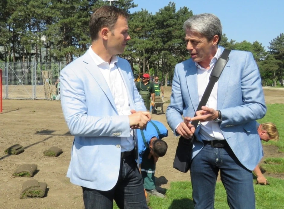 Direktor "Zelenila" Stanojević (desno) i Siniša Mali