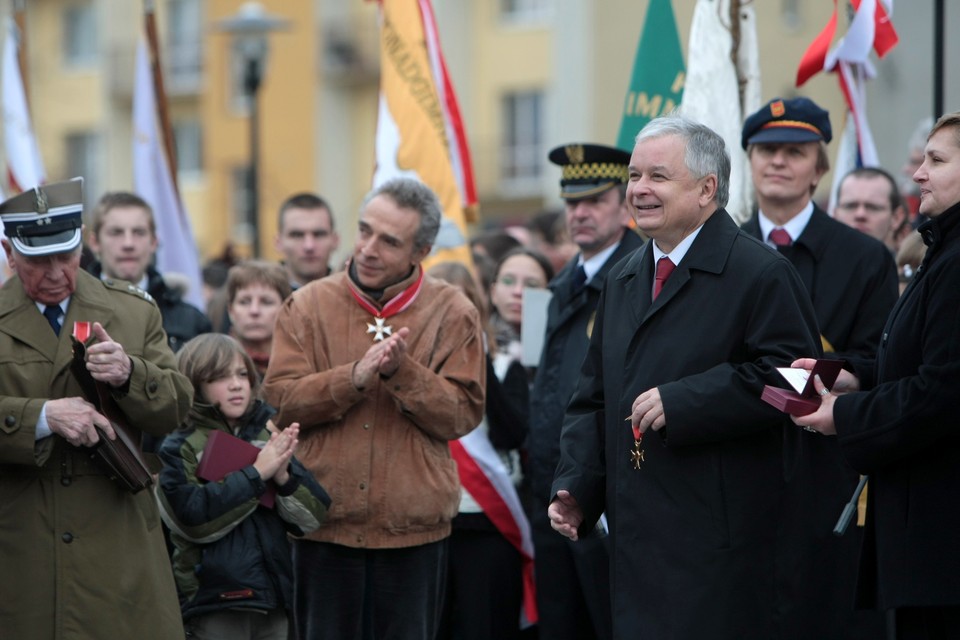 ŁÓDŹ PREZYDENT KACZYŃSKI POMNIK PIŁSUDSKIEGO