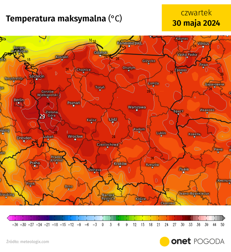 W Boże Ciało temperatura sięgnie niemal 30 st. C